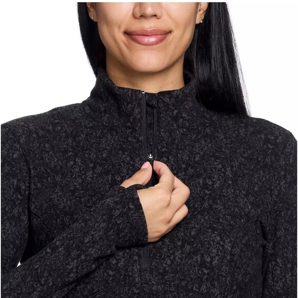 SPYDER Women's XL Half Zip Stretch Fleece Mock Neck Active Top Zip Pocket NWT - Picture 1 of 16
